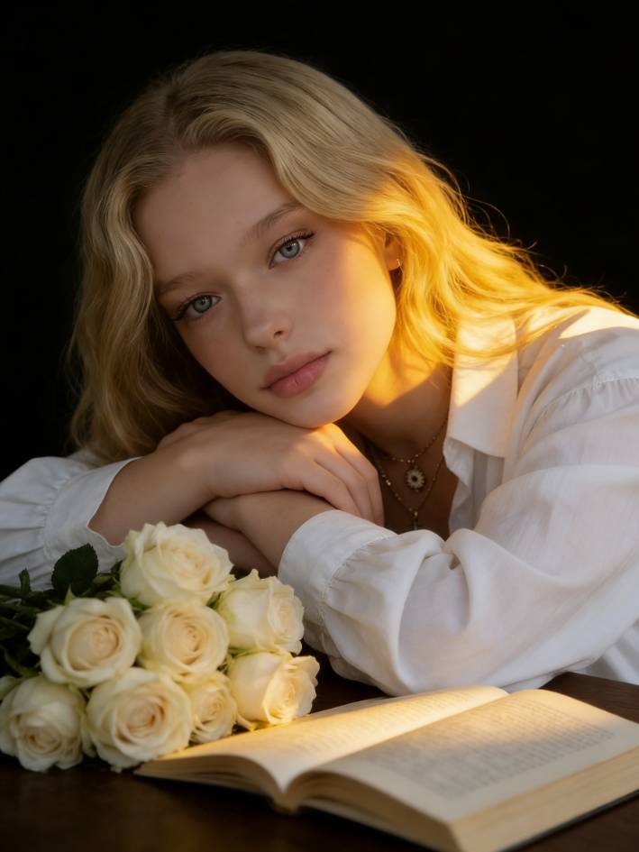 Sunset White Rose
