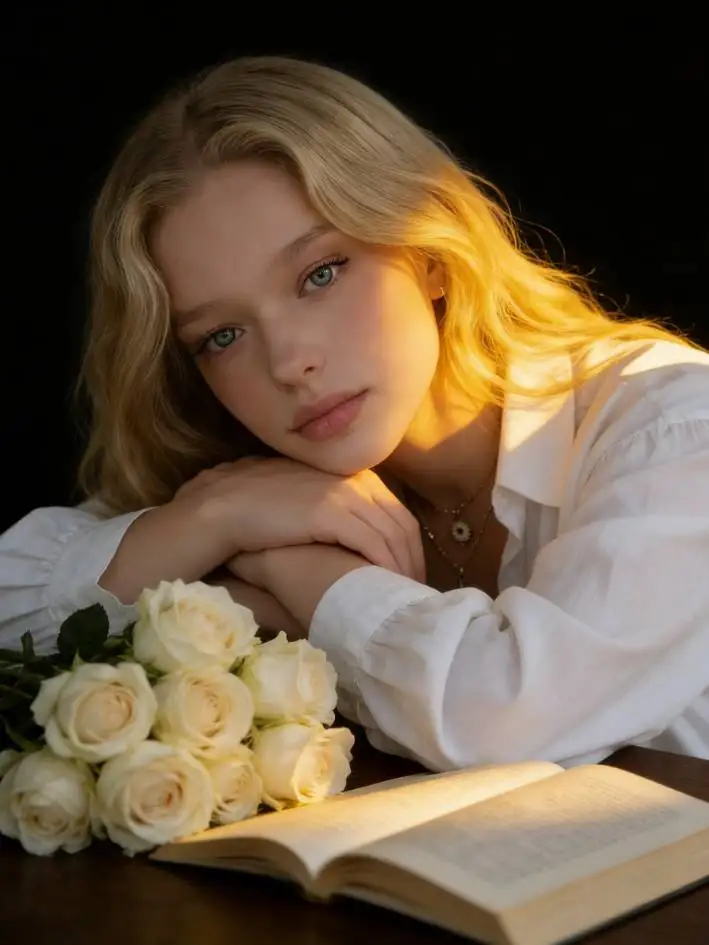 Sunset White Rose