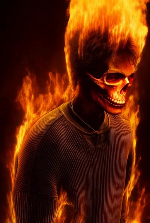 Flaming Skull
