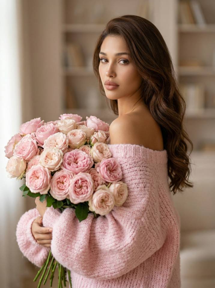 Pink Peony Spray