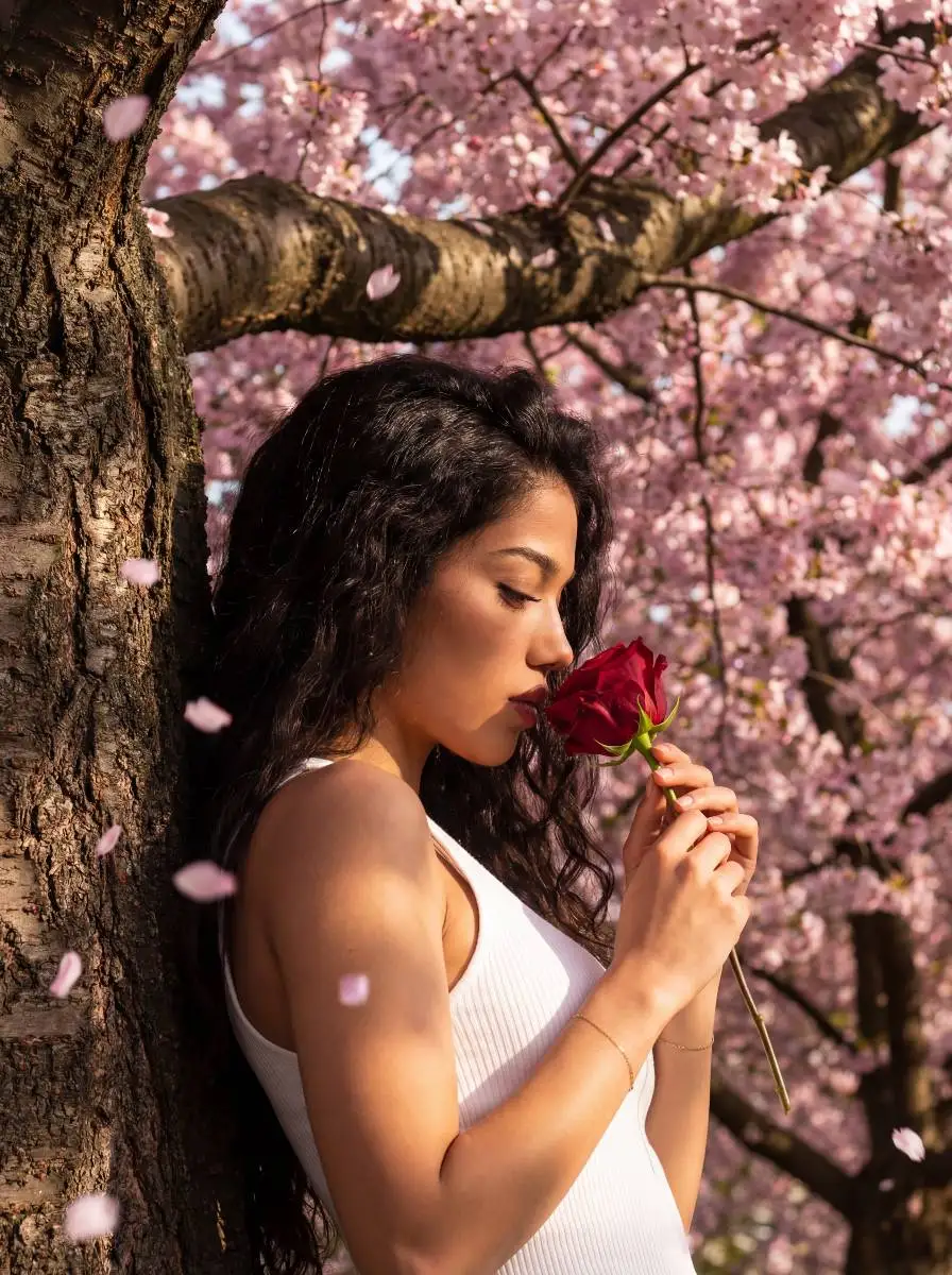 落ちる桜