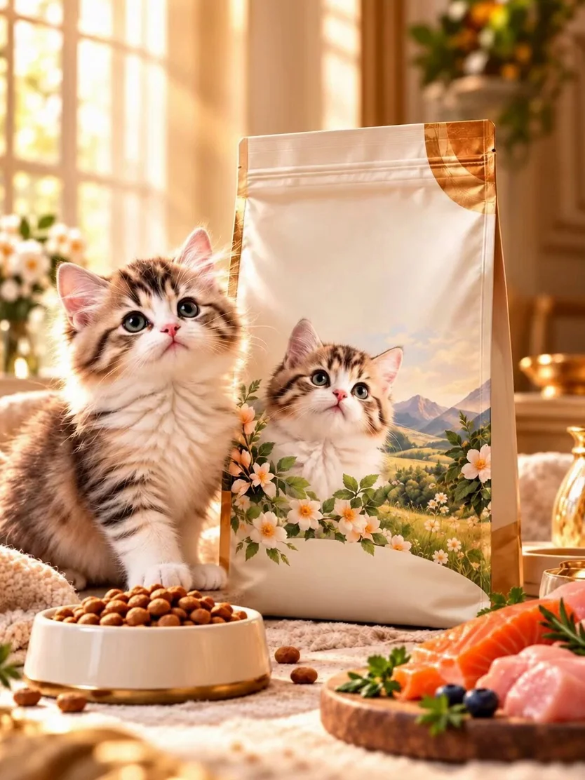 Anuncio de comida para gatos